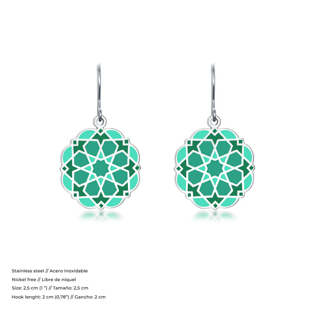 Alhambra Inspired Green Earrings Nazari