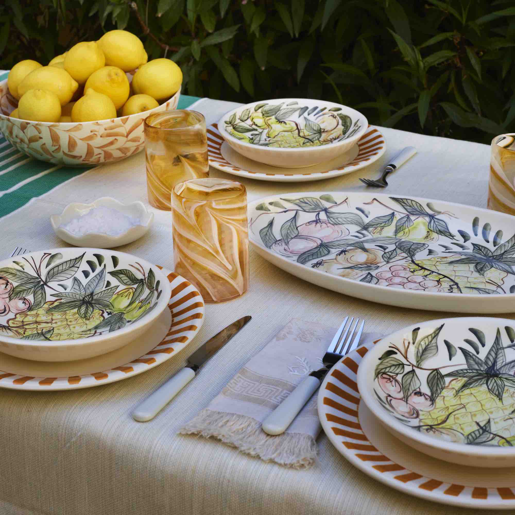 Mediterranean Orchard Large Oval Platter