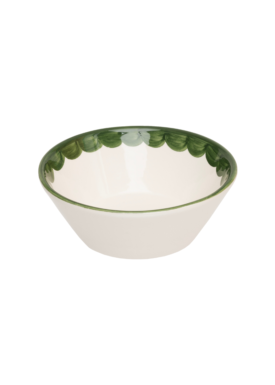 Green Scallop Bowl