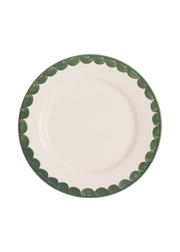 Green Scallop Dinner Plate