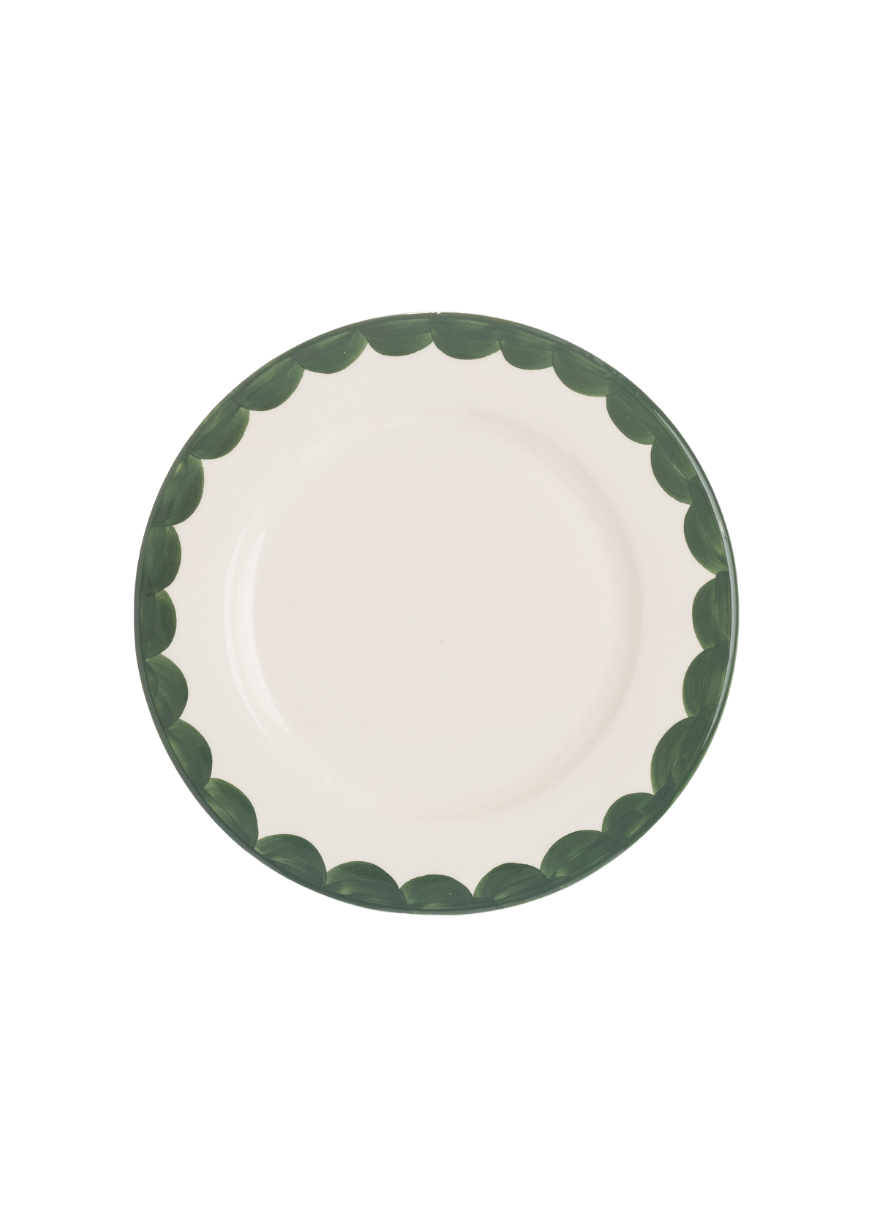 Green Scallop Side Plate