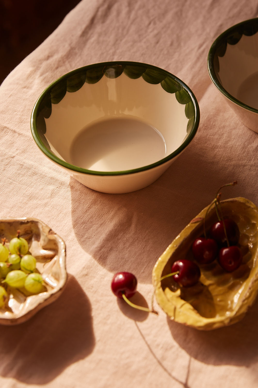 Green Scallop Bowl