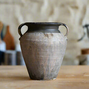 Handmade grey antique vase
