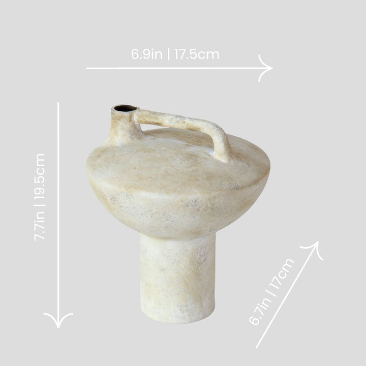 Handmade modern and abstract vase - beige