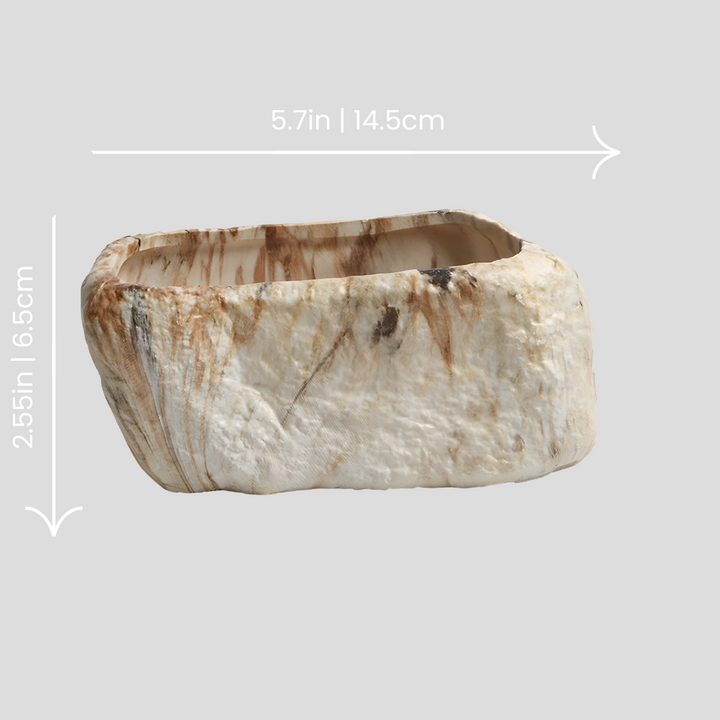 Handmade rustic and naturalistic flowerpot - Onyx stone