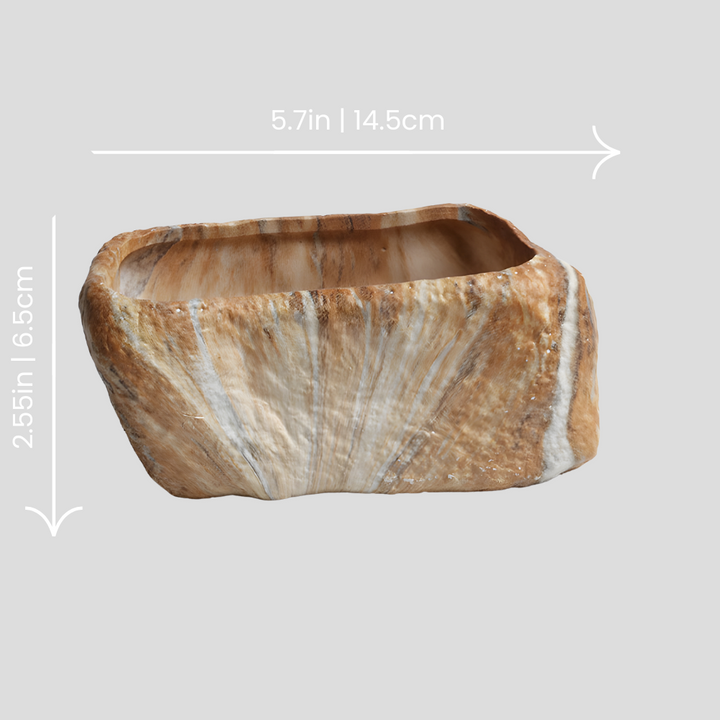 Handmade rustic and naturalistic flowerpot - Rojo Coralito stone