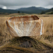 Handmade rustic and naturalistic flowerpot - Rojo Coralito stone
