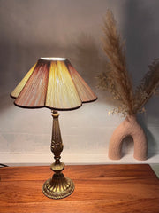 String Petal Flower Lampshade | Mocha Brown Trim