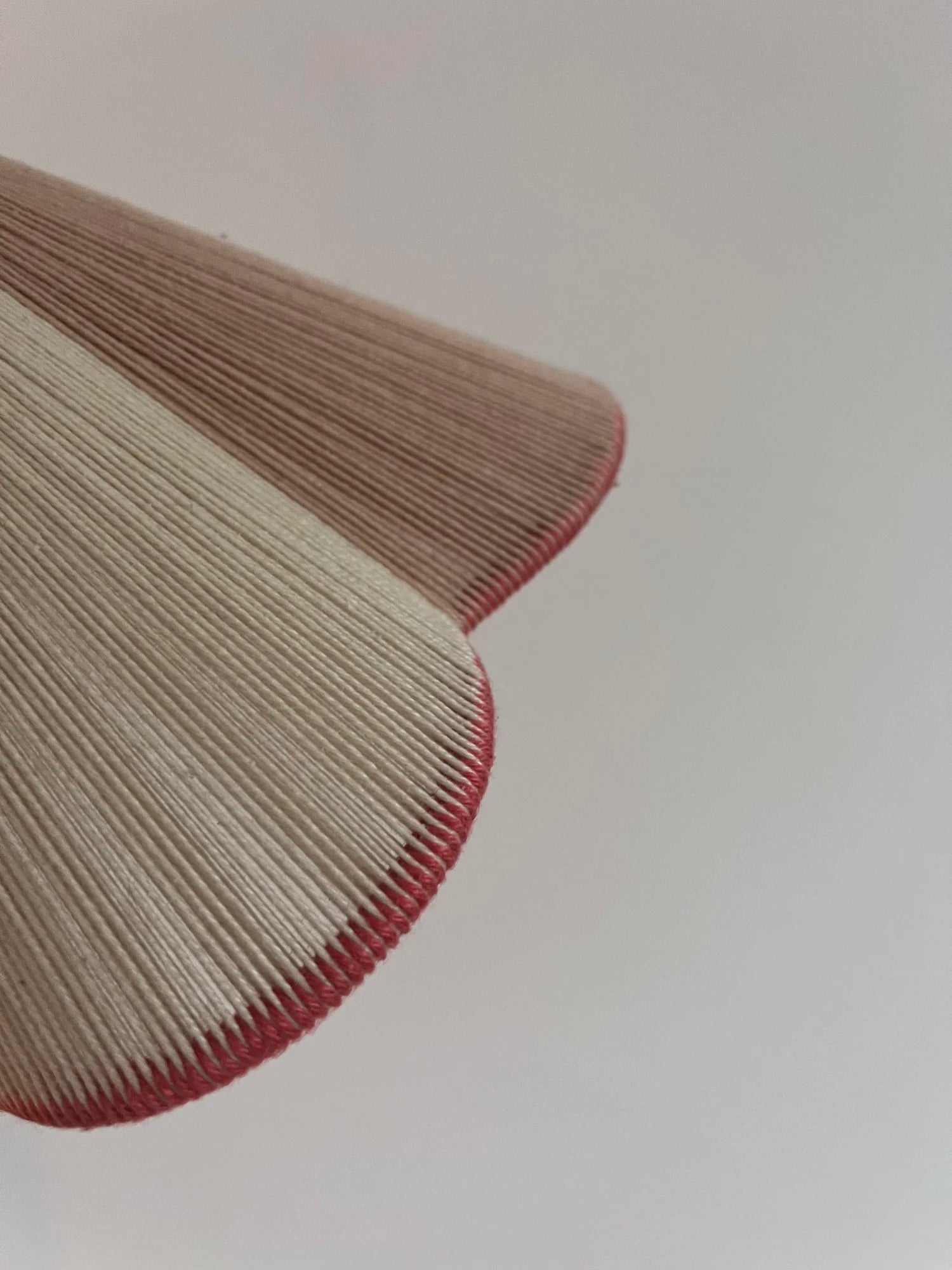 String Petal Flower Lampshade | Brick Red Trim