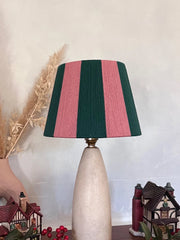 Fable | The Forest Green and Pink Stripe String Lampshade