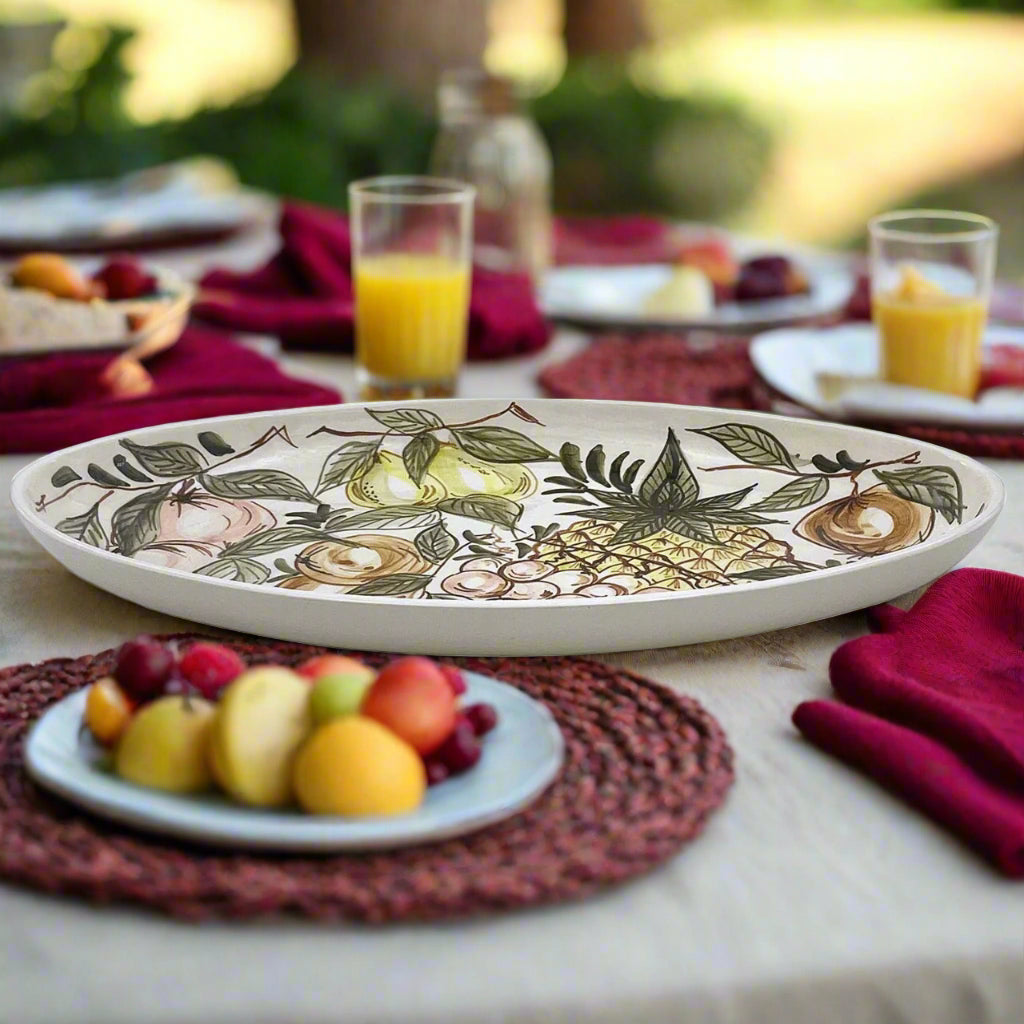 Mediterranean Orchard Small Oval Platter