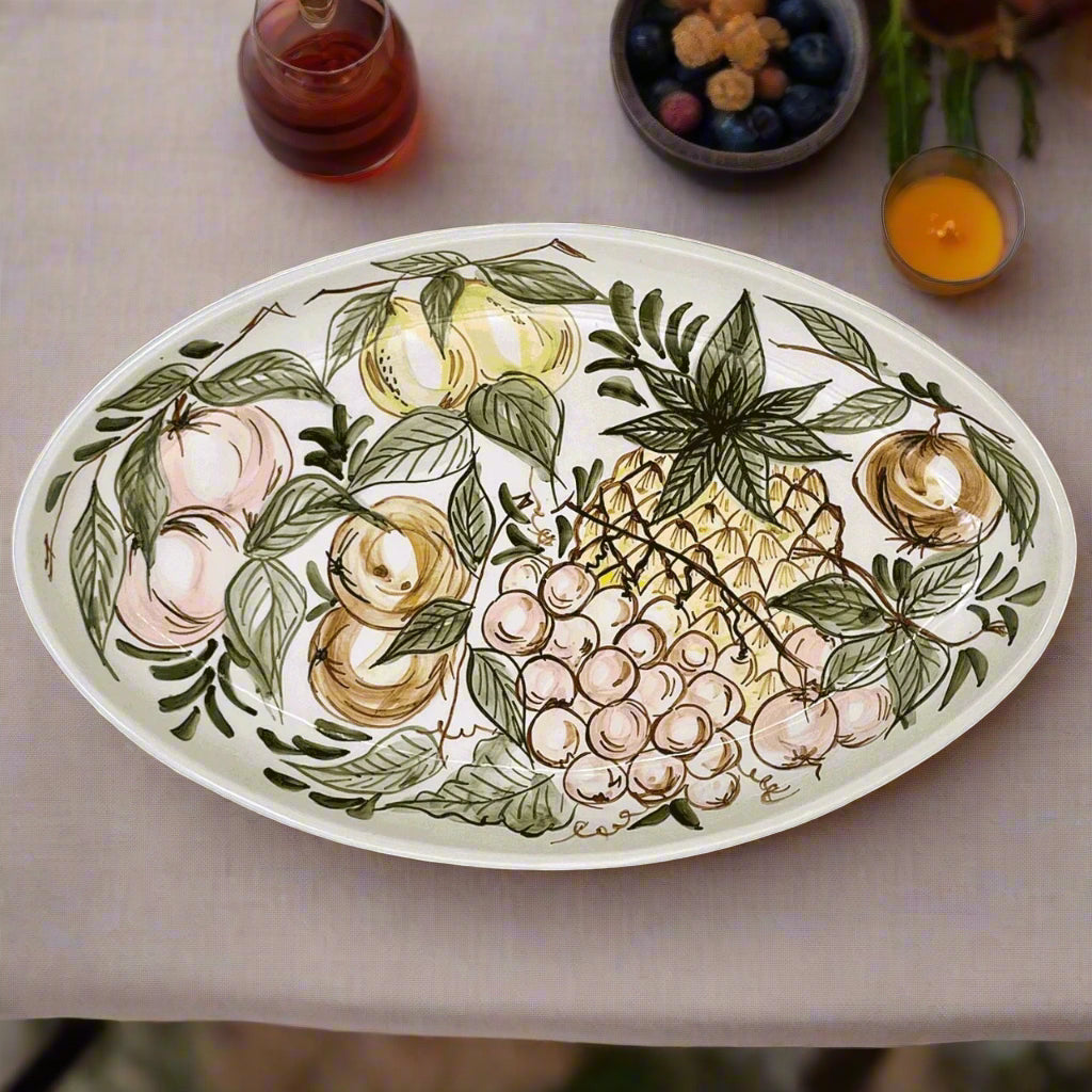 Mediterranean Orchard Small Oval Platter
