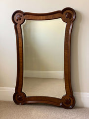 Antique mahogany bevelled mirror