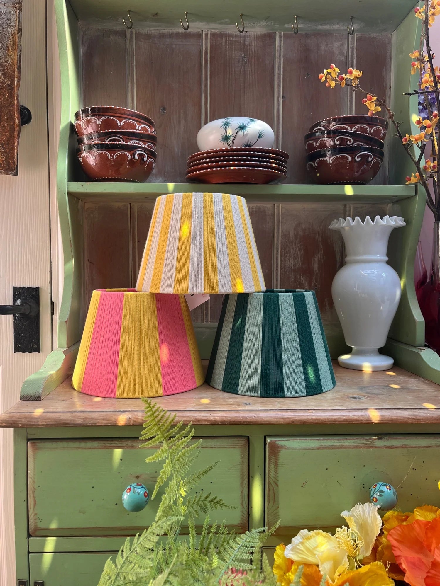 Forest | The Forest and Sage Green Stripe String Lampshade