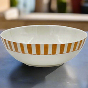 Yellow Stripes Salad Bowl