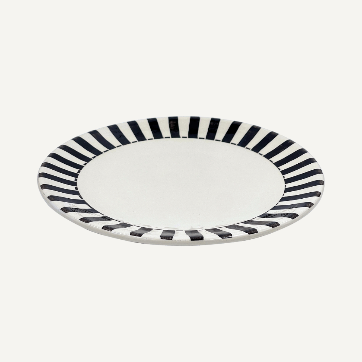 Black Stripes Dinner Plate