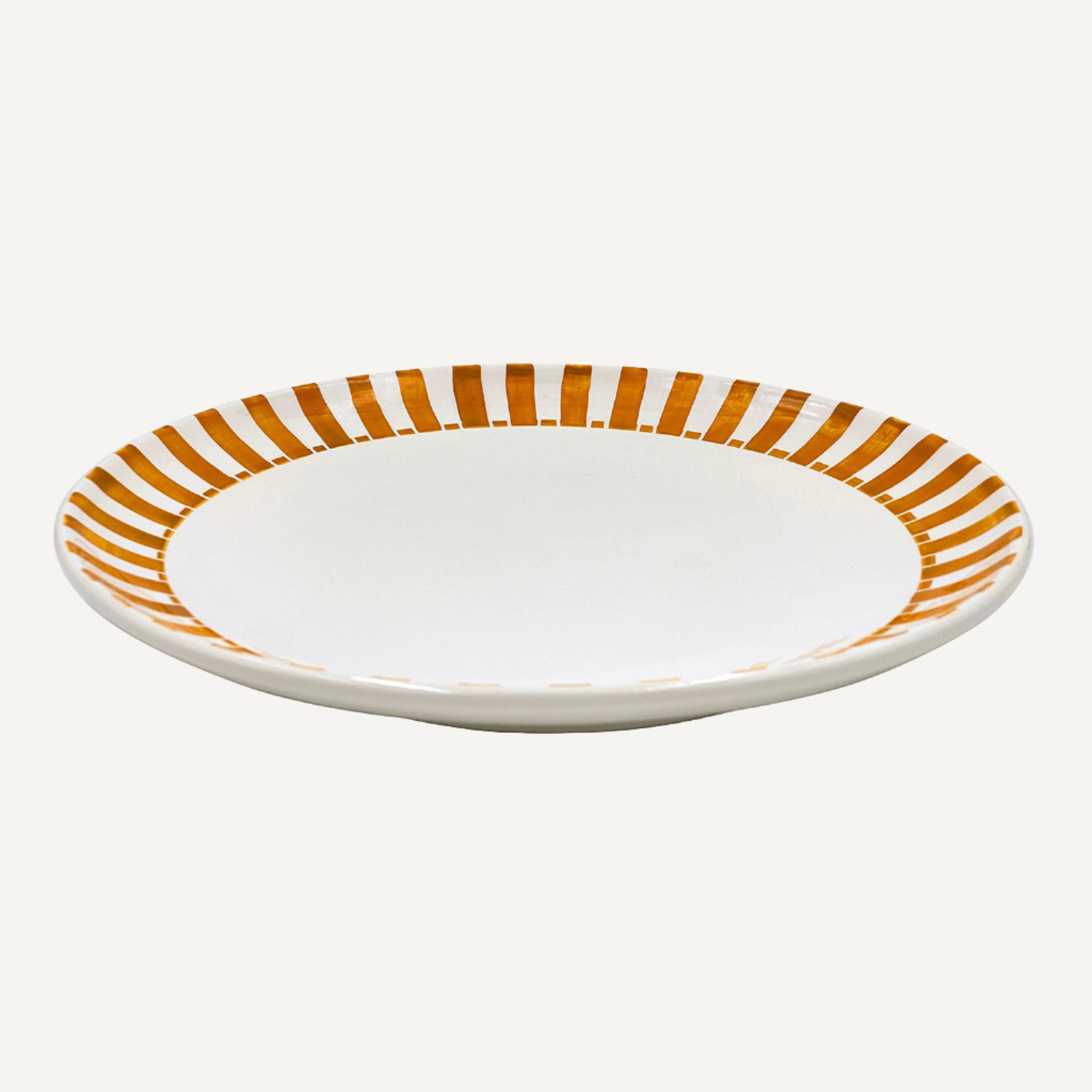 Yellow Stripes Charger Plate