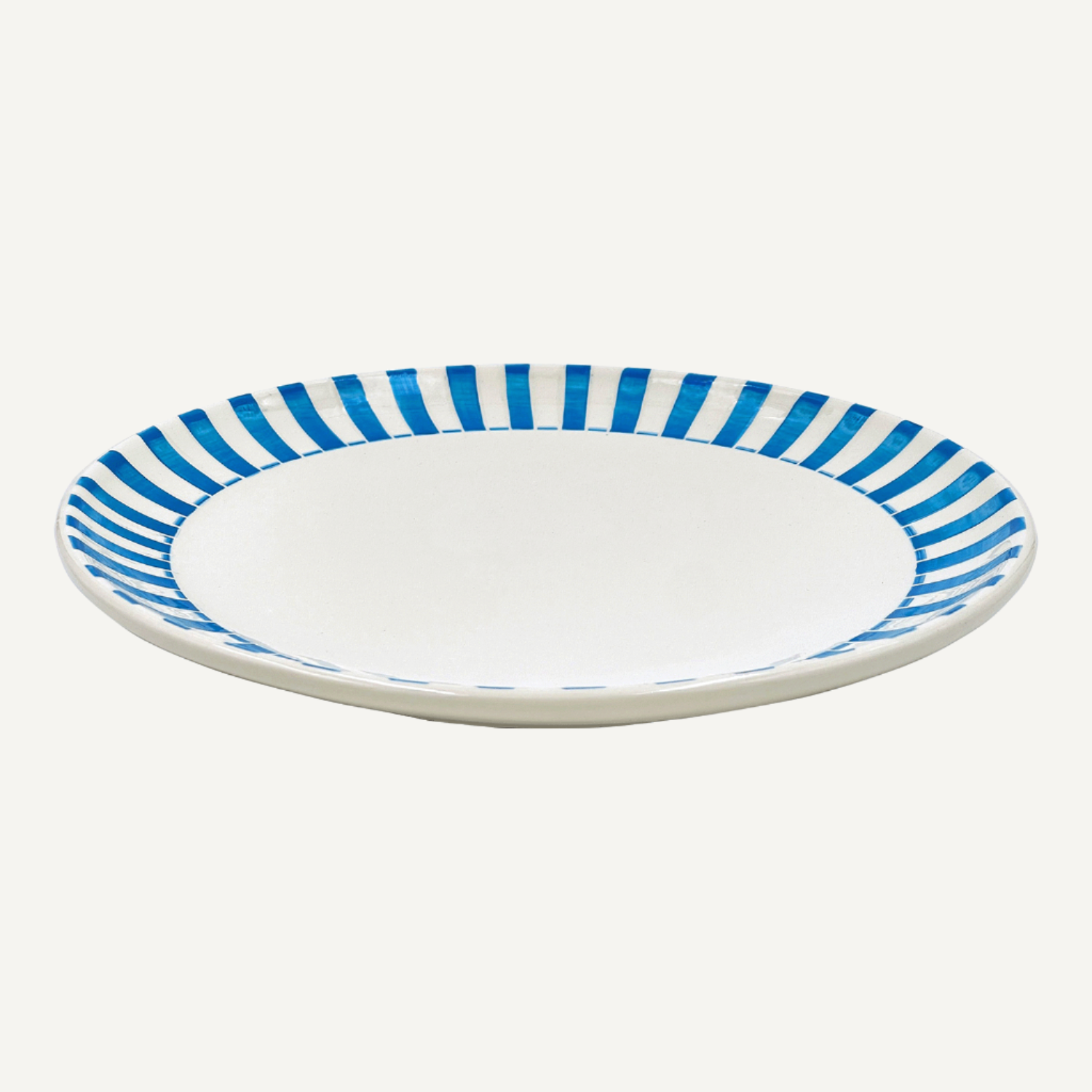 Light Blue Stripes Charger Plate