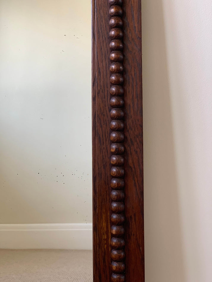 Antique rectangular bobbin mirror