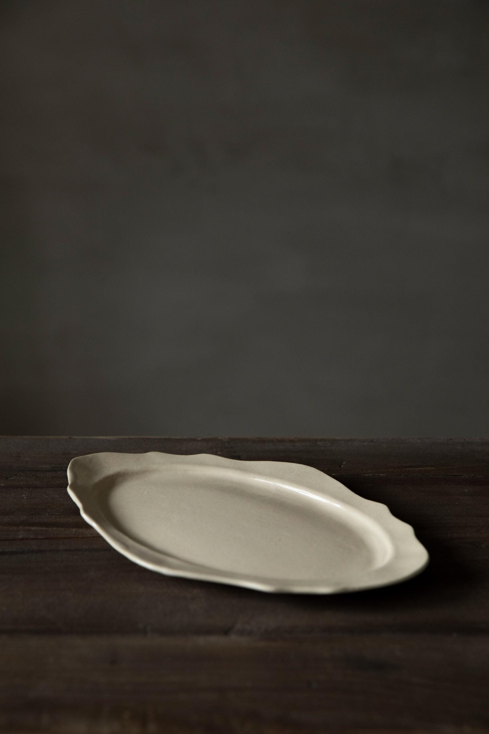 Cocoro Large Rim plate (White)