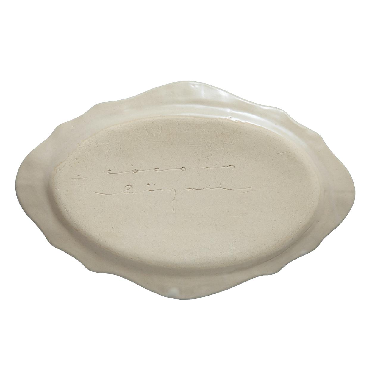 Cocoro Large Rim plate (White)