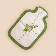 Strawberry patch hot water bottle cover