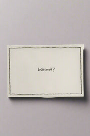 Hand Embroidered Bridesmaid? Card