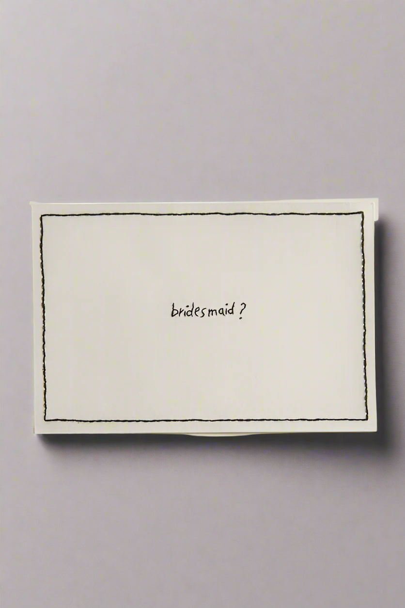 Hand Embroidered Bridesmaid? Card