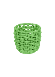 Apple Green Basketweave Planter