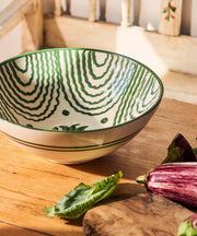 Flor Very Large Green Serving Bowl