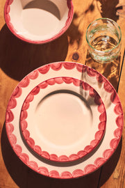 Pink Scallop Dinner Plate