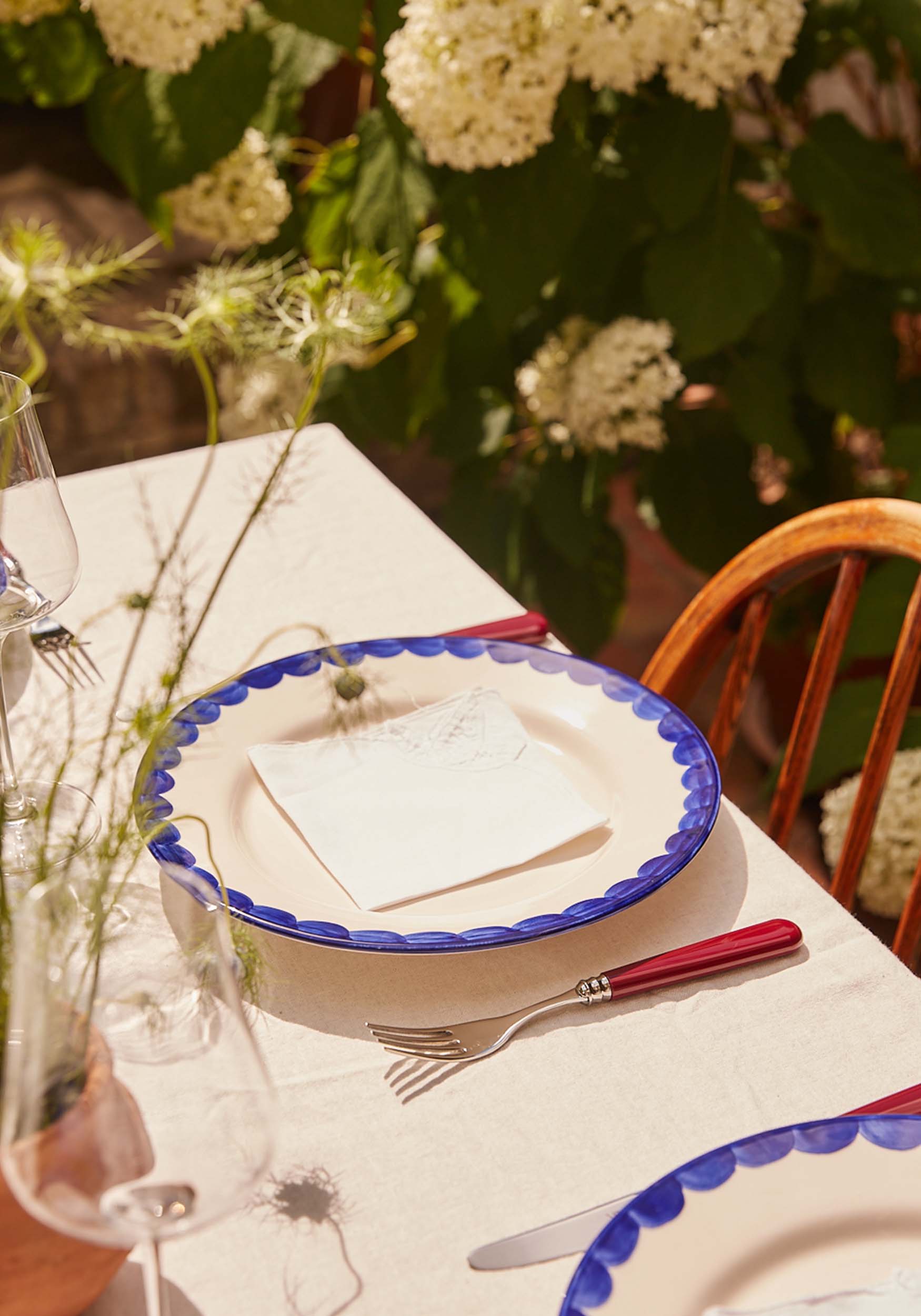 Burgundy Knife and Fork Set