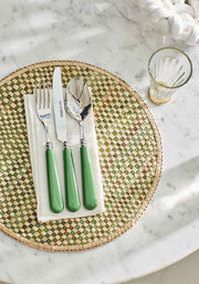 16-Piece Green Cutlery Set