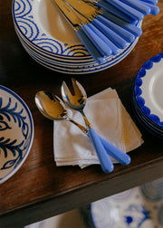 Sky Blue Salad Server Set