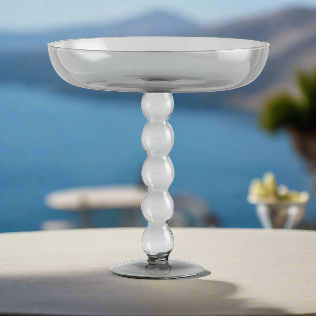 Balzac Smoke Volute Glass Platter