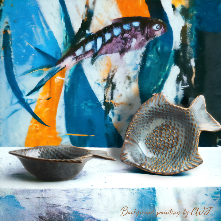 Handmade artistic "Camel Fish" bowl
