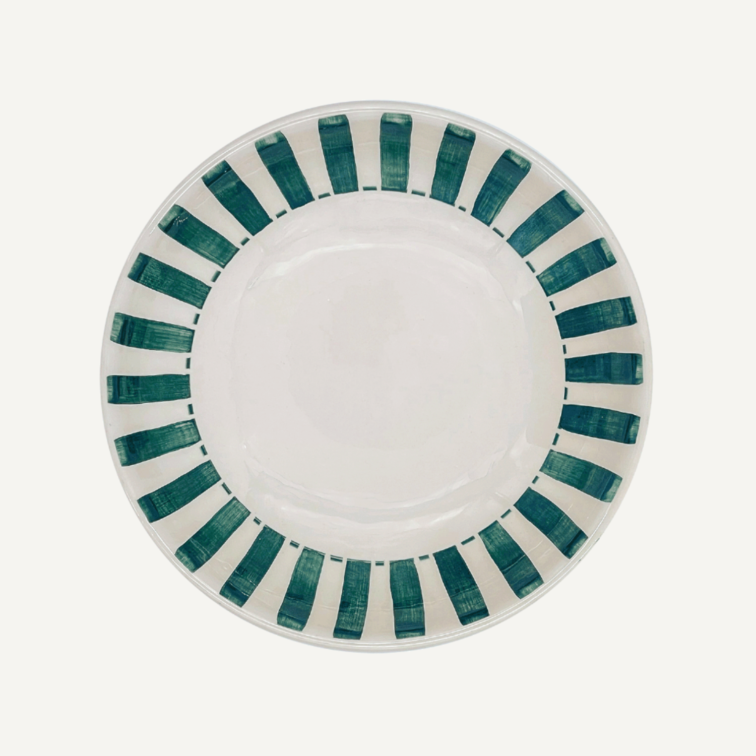 Green Stripes Pasta Bowl