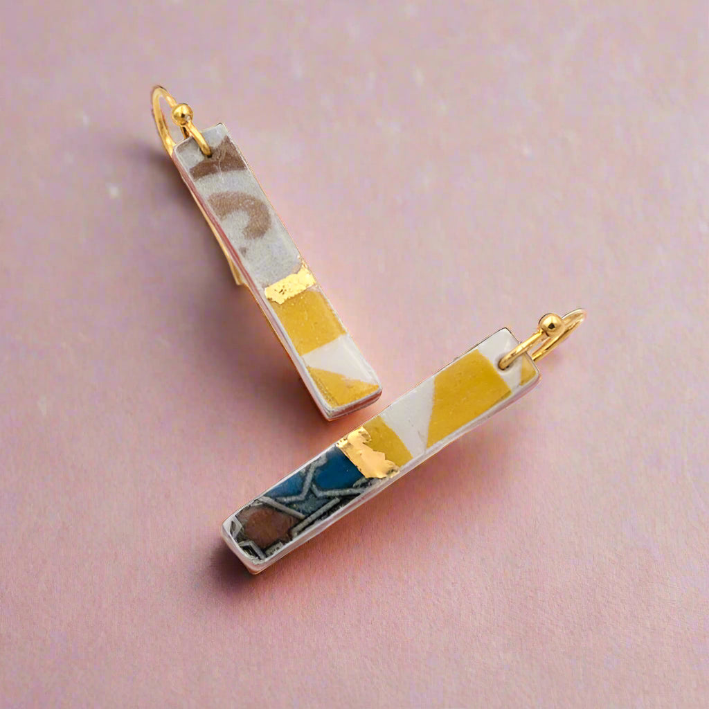 Thin Rectangle Earrings Gibraleón
