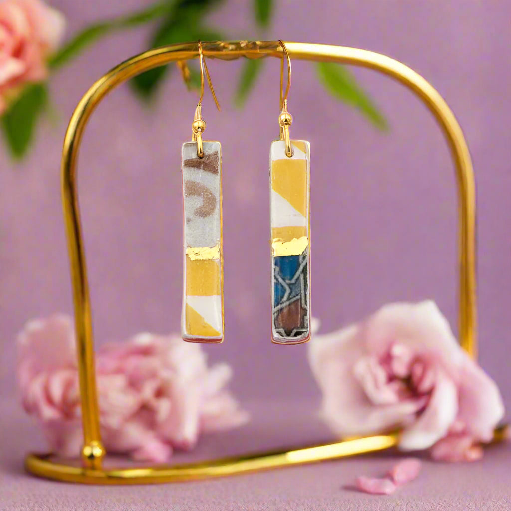Thin Rectangle Earrings Gibraleón
