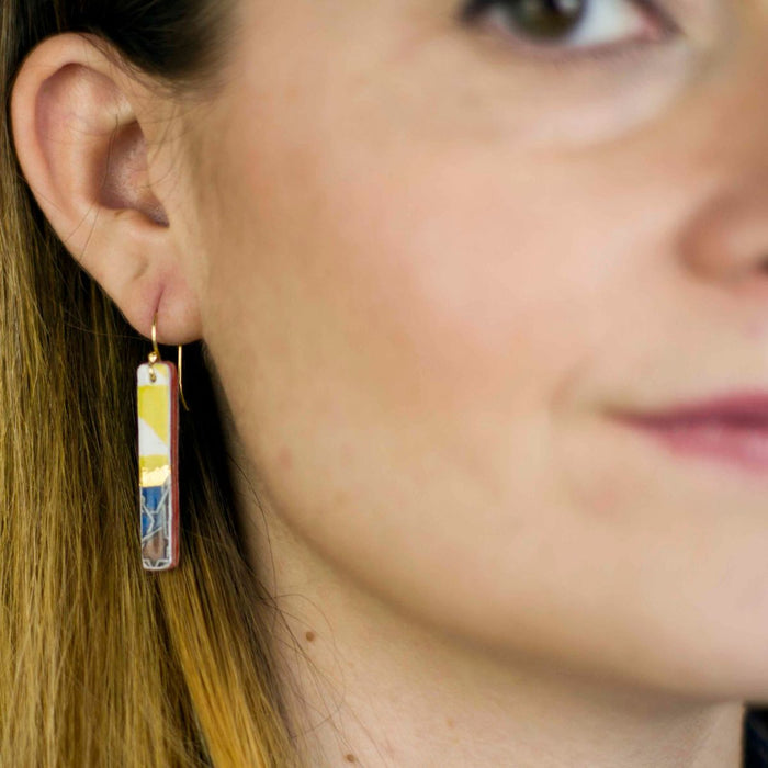 Thin Rectangle Earrings Gibraleón