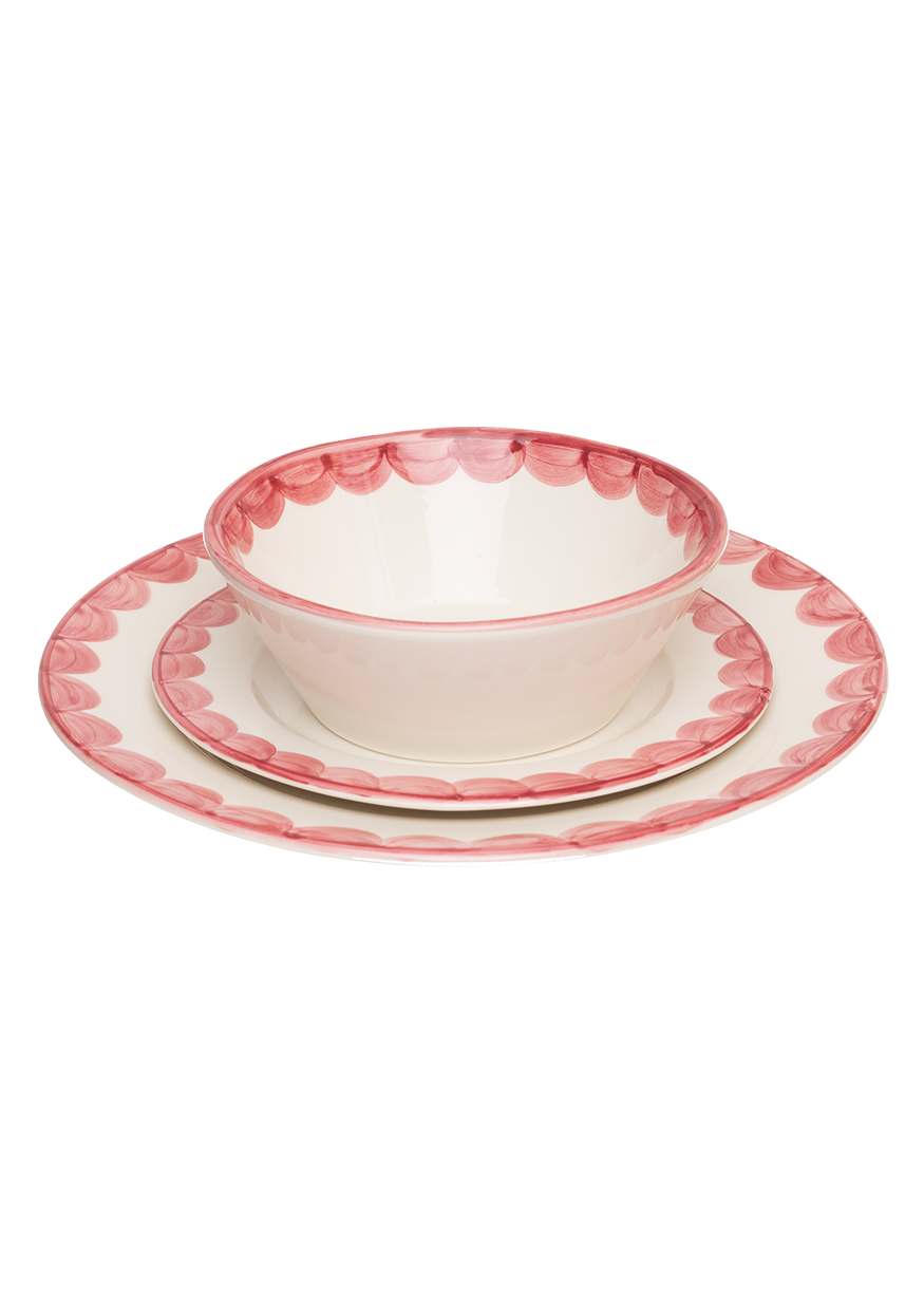 Pink Scallop Bowl