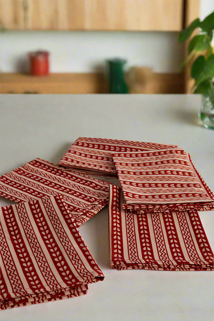 Stripey Heart Napkins