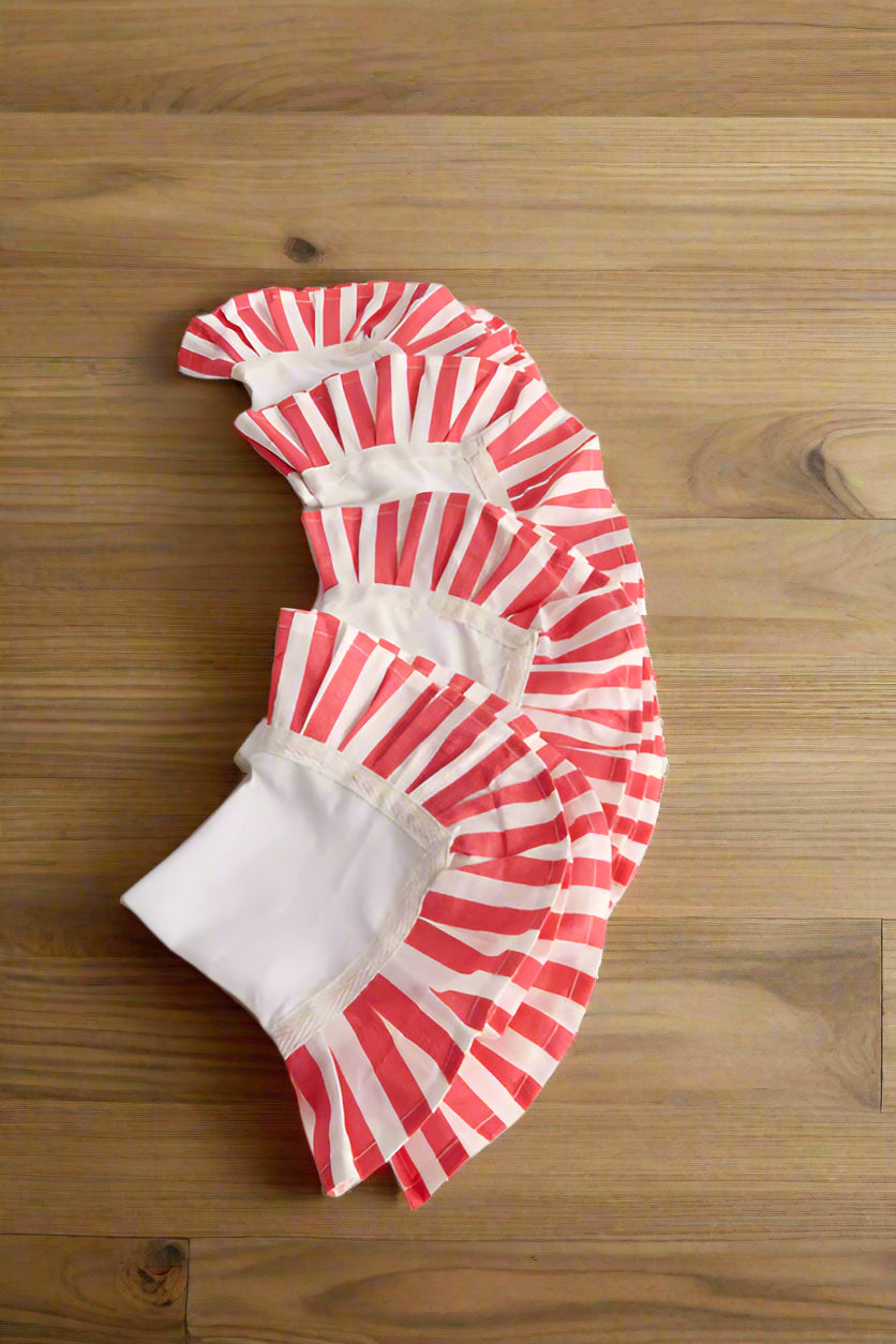 Sorbet Pink & White Ruffle Napkins