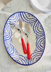 Classic Red Salad Server Set