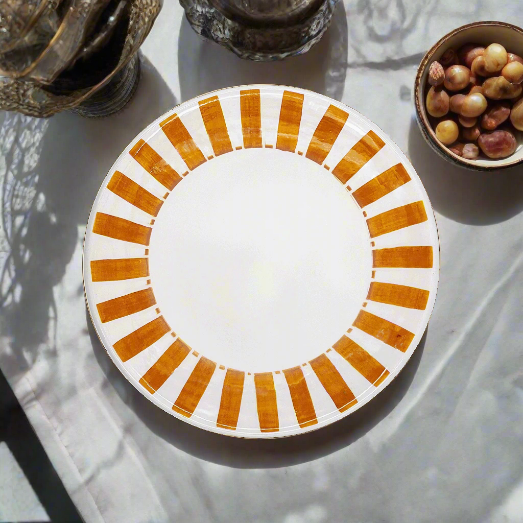 Yellow Stripes Side Plate