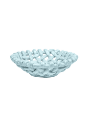 Sky Blue Basketweave Bowl