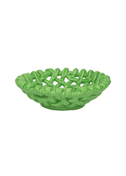 Apple Green Basketweave Bowl