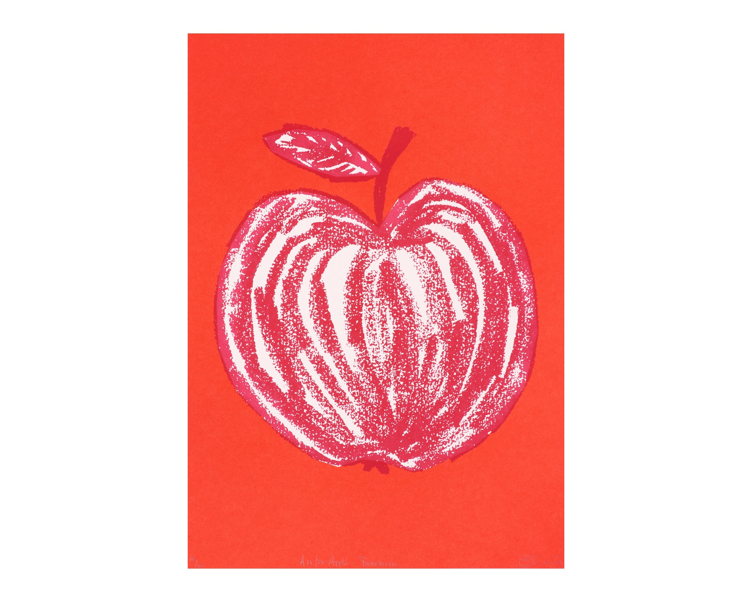 A is for Apple Print | Braeburn Red