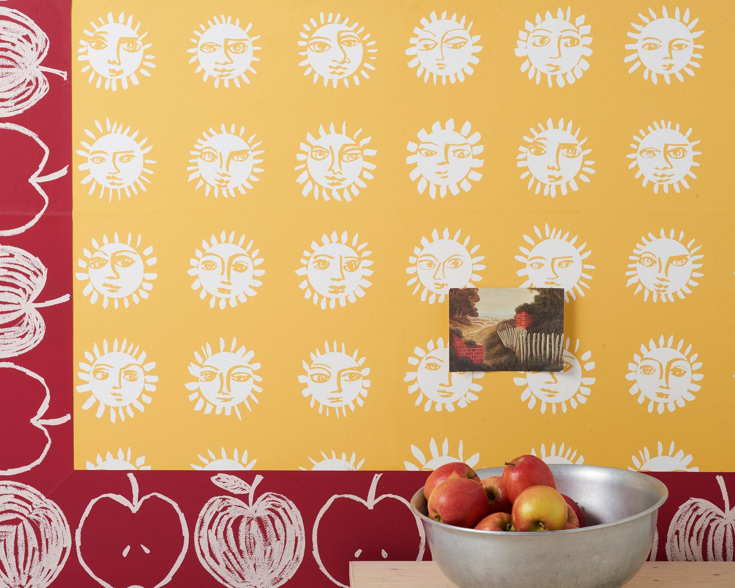 A is for Apple Border | Pink Red