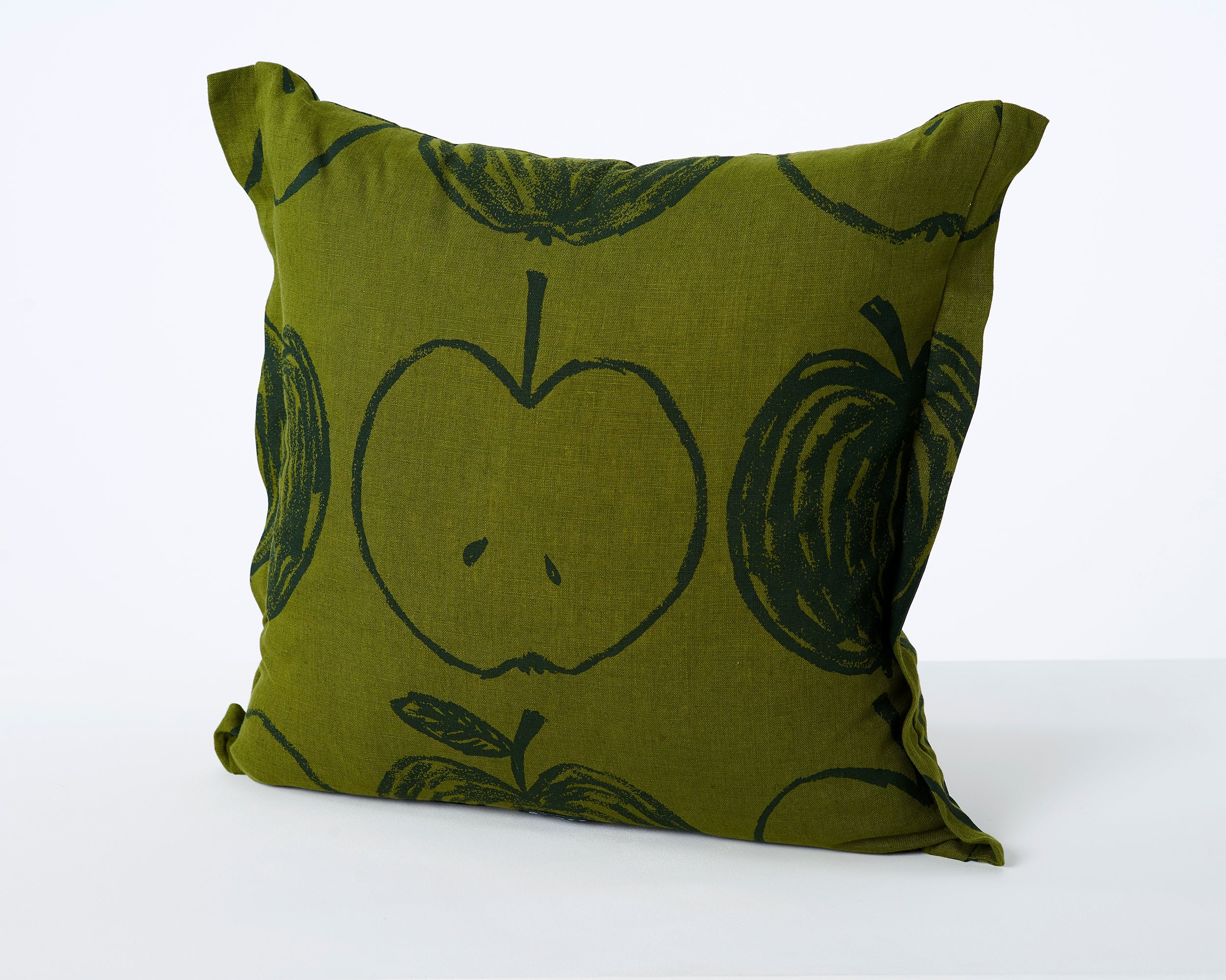 A is for Apple Cushion | Hunter Green